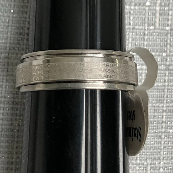 Silver "Spinner" Men's Stainless Steel Ring Size 18 or 20 - Picture 2 of 4